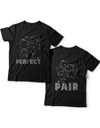 Парные футболки для влюбленных "Perfect"(Идеальная) "Pair"(Пара)
